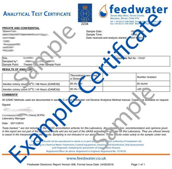 Tvc Water Testing Sample Pack With Ukas Lab Analysis Feedwater Website