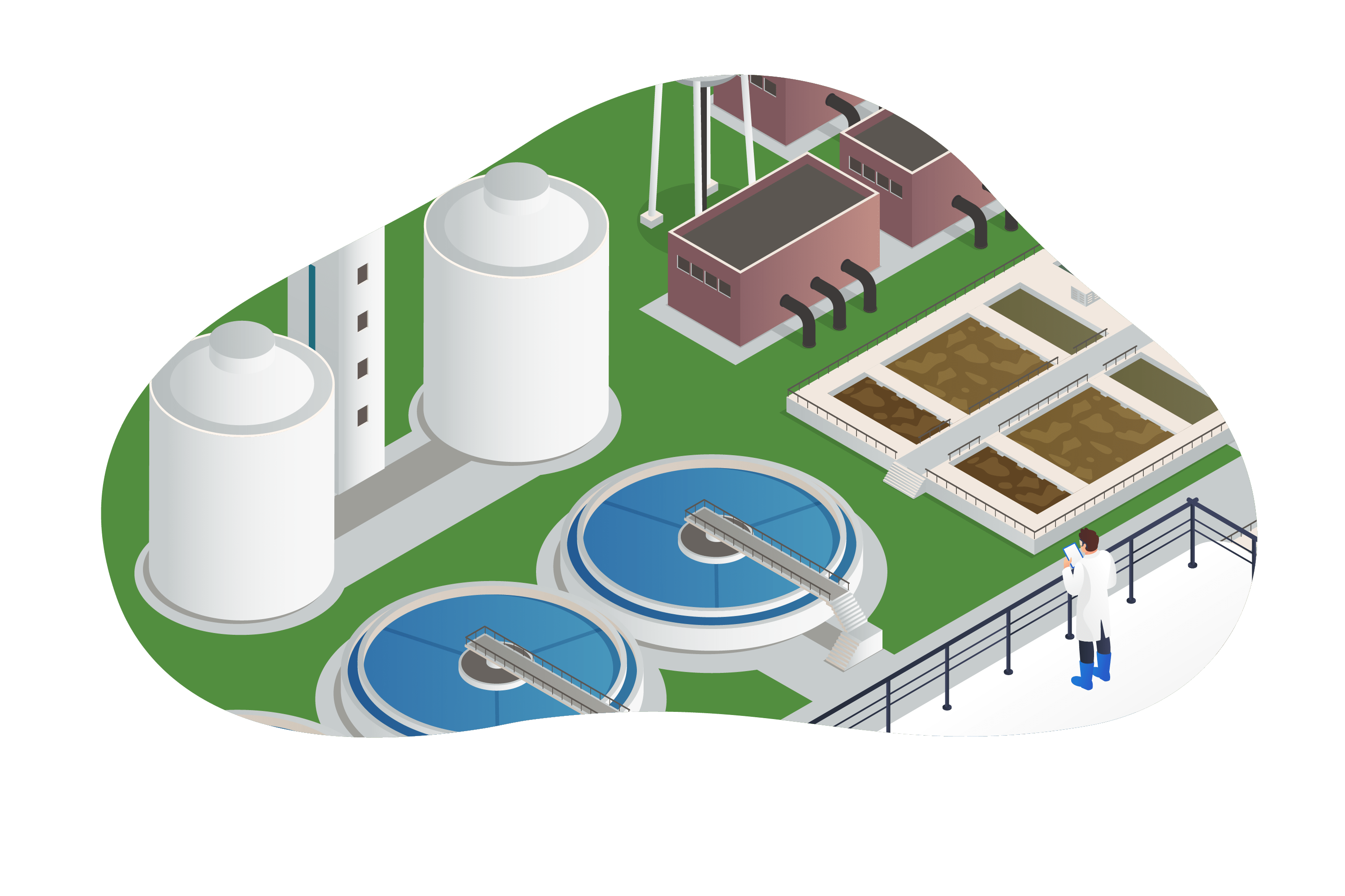 treatment effluent water plant wastewater chlorine waste dioxide